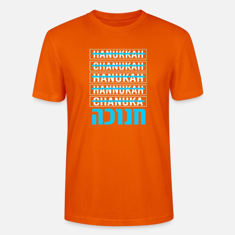 Hanoukka Hanoukka Hanoucca - T-shirt bio CRAFTER Stanley Stella Unisexe - orange profond