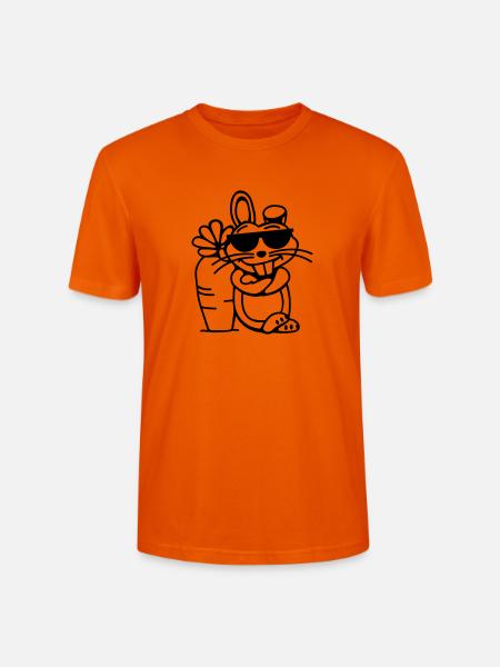 Cooler Hase (vec) - Stanley/Stella Unisex Bio-T-Shirt CRAFTER - Tieforange