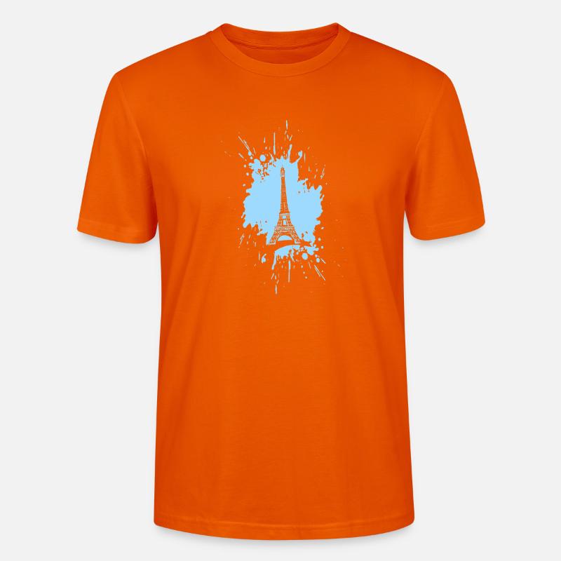 Eiffelturm in a Splash - Stanley/Stella Unisex Bio-T-Shirt CRAFTER - Tieforange