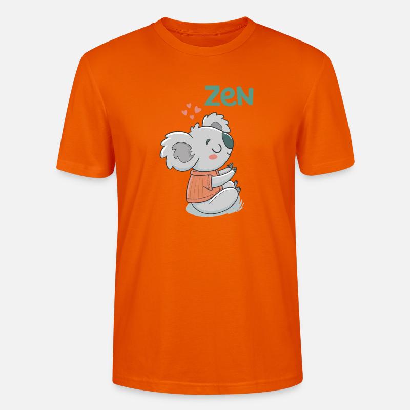 Koala Zen en Pullover Orange - T-shirt bio CRAFTER Stanley Stella Unisexe - orange profond