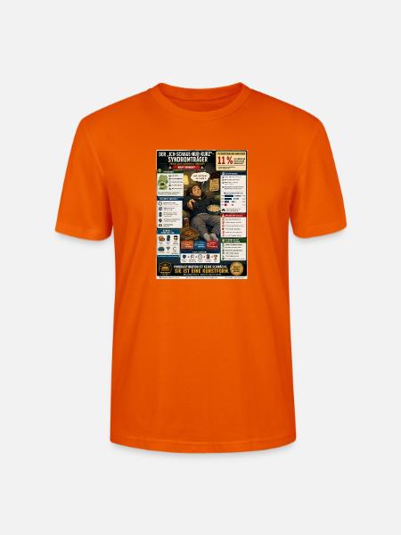 Ich schaue nur kurz – Prokrastination - Stanley/Stella Unisex Bio-T-Shirt CRAFTER - Tieforange