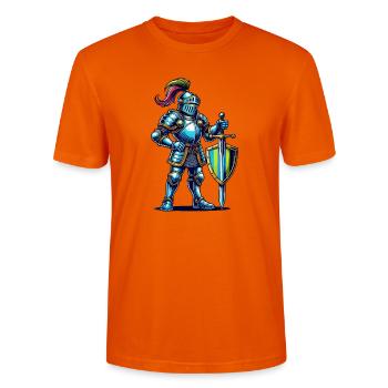 Bande dessinée Knight - T-shirt bio CRAFTER Stanley Stella Unisexe - orange profond - Devant - Alina (178cm) & Michal (187cm)