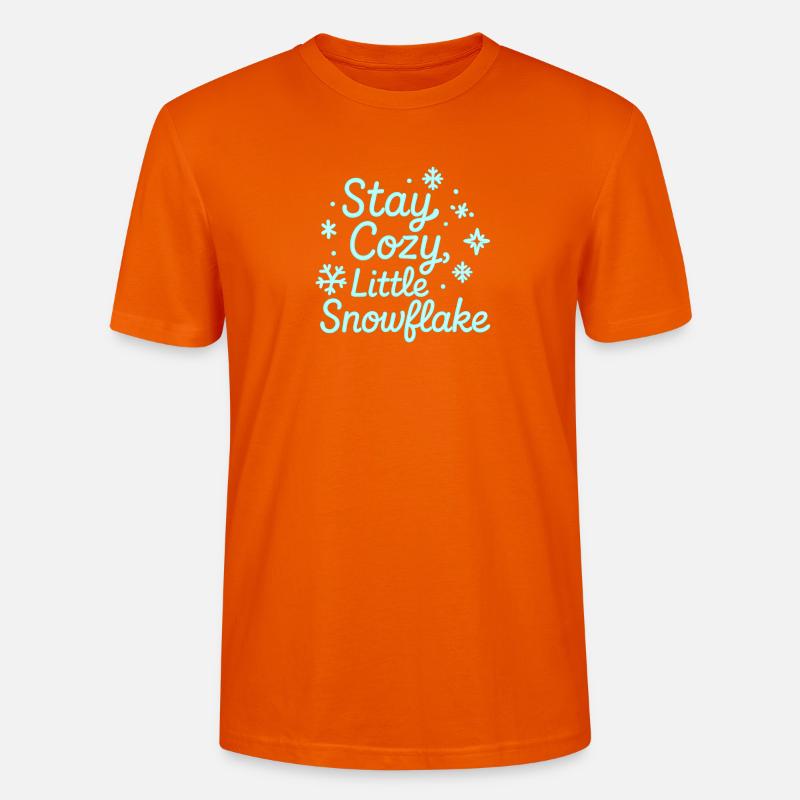 Stay Cozy Snowflake Neon Script - Stanley/Stella Unisex Bio-T-Shirt CRAFTER - Tieforange