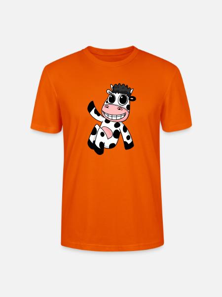 Kuh Motiv - Stanley/Stella Unisex Bio-T-Shirt CRAFTER - Tieforange