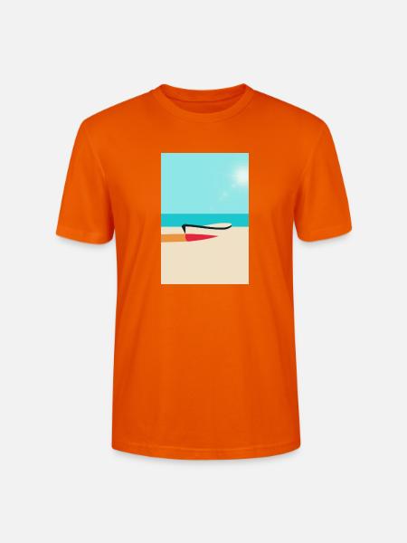 Boot am Strand – Sommer Sonne Meer - Stanley/Stella Unisex Bio-T-Shirt CRAFTER - Tieforange