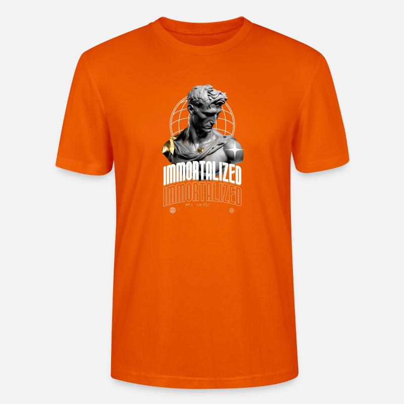 Immortalized Skulptur Globus - Stanley/Stella Unisex Bio-T-Shirt CRAFTER - Tieforange