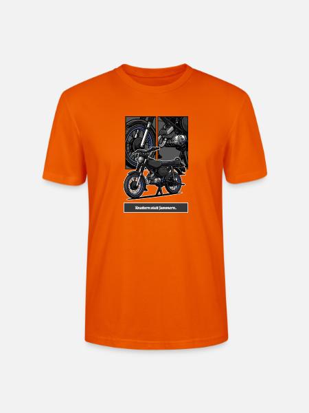S51 (blau) // Illustration - Stanley/Stella Unisex Bio-T-Shirt CRAFTER - Tieforange