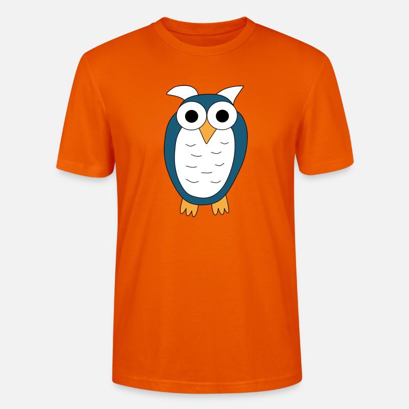 Eule blaue Eule - Stanley/Stella Unisex Bio-T-Shirt CRAFTER - Tieforange