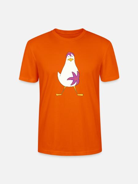 Seestern-Möwe, ich hänge an dir... - Stanley/Stella Unisex Bio-T-Shirt CRAFTER - Tieforange