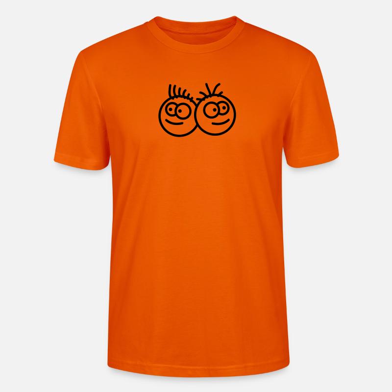 Two Smileys - Stanley/Stella Unisex Bio-T-Shirt CRAFTER - Tieforange