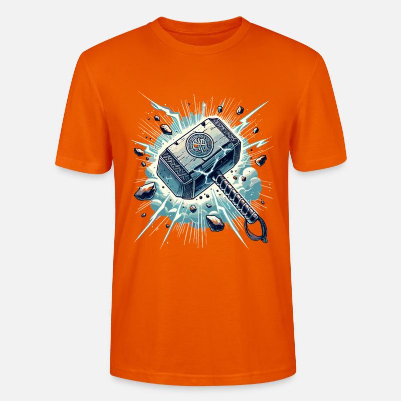 Mjölnir Kraftschlag Illustration - Stanley/Stella Unisex Bio-T-Shirt CRAFTER - Tieforange