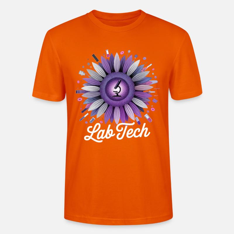 LabTech Sonnenblume Mikroskop - Stanley/Stella Unisex Bio-T-Shirt CRAFTER - Tieforange