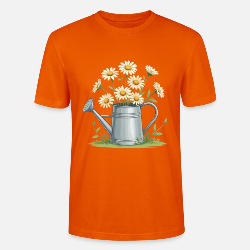 Gänseblümchen in der Gießkanne - Stanley/Stella Unisex Bio-T-Shirt CRAFTER - Tieforange