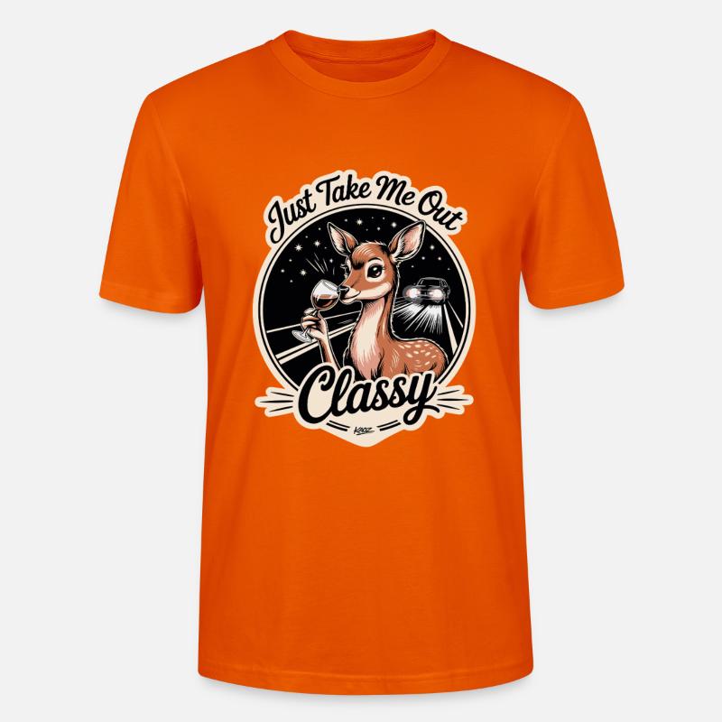 Nimm mich einfach stilvoll mit raus - Stanley/Stella Unisex Bio-T-Shirt CRAFTER - Tieforange