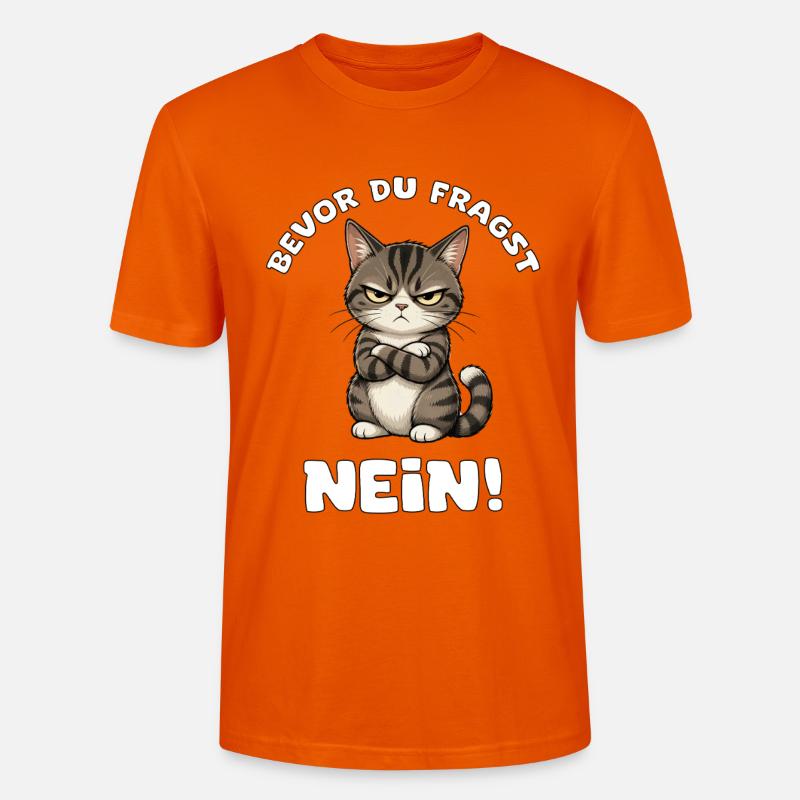 Bevor du fragst Katze - Stanley/Stella Unisex Bio-T-Shirt CRAFTER - Tieforange