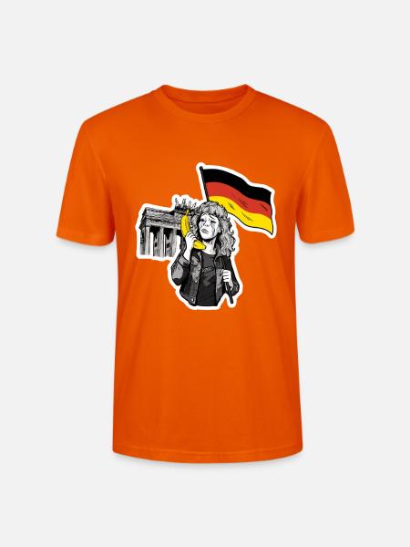 Berlin Melancholie mit Banane - Stanley/Stella Unisex Bio-T-Shirt CRAFTER - Tieforange