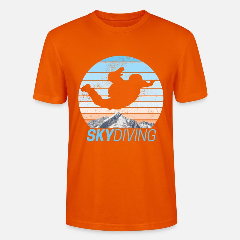 Parachutisme Coucher de soleil - T-shirt bio CRAFTER Stanley Stella Unisexe - orange profond