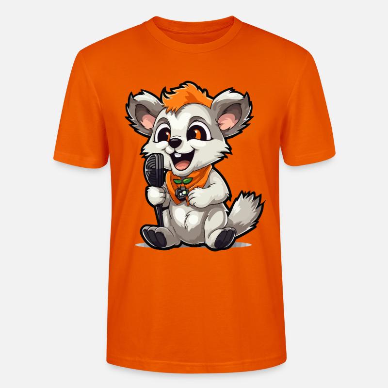 Singtierchen mit Mikrofon - Stanley/Stella Unisex Bio-T-Shirt CRAFTER - Tieforange