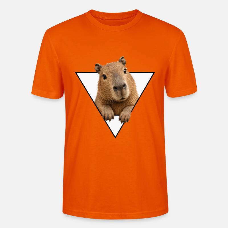 Kapybara dans le Triangle - T-shirt bio CRAFTER Stanley Stella Unisexe - orange profond