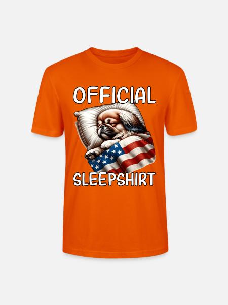Pekinese US Schlafshirt - Stanley/Stella Unisex Bio-T-Shirt CRAFTER - Tieforange