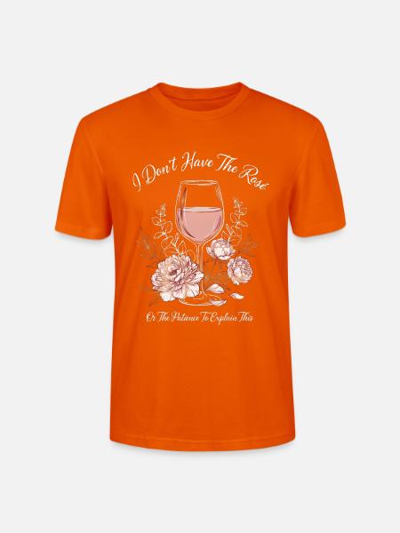 Weinglas Blumen-Teaser - Stanley/Stella Unisex Bio-T-Shirt CRAFTER - Tieforange