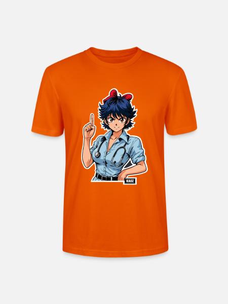Klinik Schwester Blau Stethoskop - Stanley/Stella Unisex Bio-T-Shirt CRAFTER - Tieforange