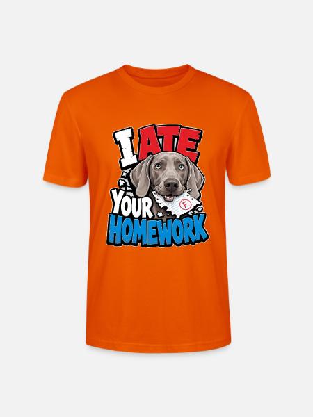 Weimaraner - Stanley/Stella Unisex Bio-T-Shirt CRAFTER - Tieforange