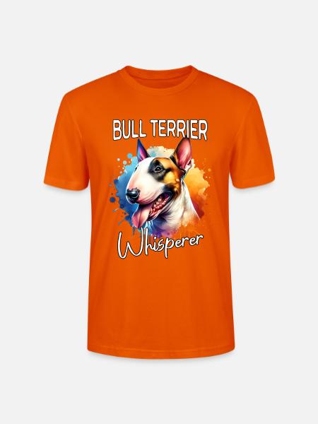 Bullterrier Flüsterer - Stanley/Stella Unisex Bio-T-Shirt CRAFTER - Tieforange