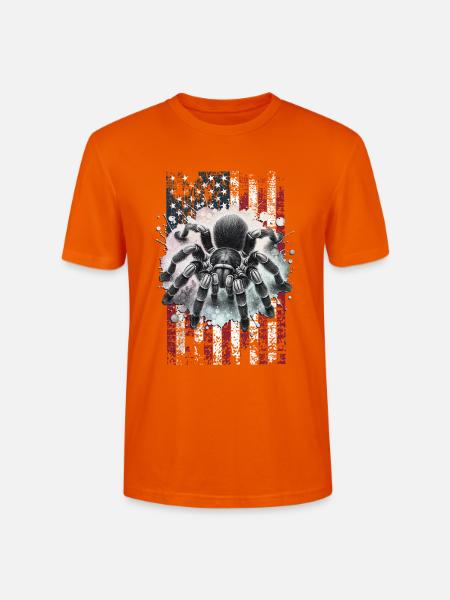 Schwarze Vogelspinne US - Stanley/Stella Unisex Bio-T-Shirt CRAFTER - Tieforange