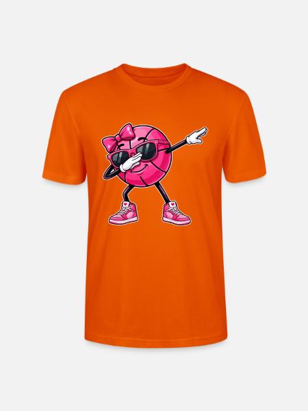 Basketball Basketballerin, Mädchen, Frauen - Stanley/Stella Unisex Bio-T-Shirt CRAFTER - Tieforange