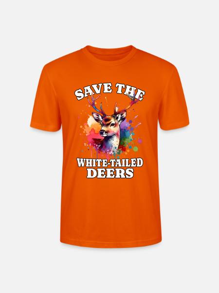 Weisswedelhirsch Save White-Tailed Deer - Stanley/Stella Unisex Bio-T-Shirt CRAFTER - Tieforange