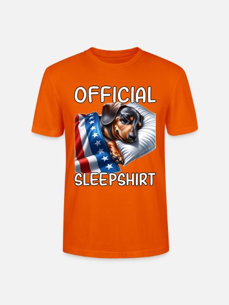 Dackel US Schlafshirt - Stanley/Stella Unisex Bio-T-Shirt CRAFTER - Tieforange