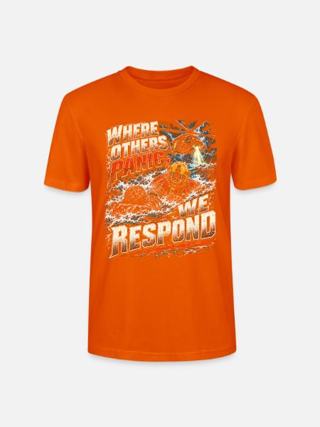 Rettungsschwimmer Where Others Panic We Respond - Stanley/Stella Unisex Bio-T-Shirt CRAFTER - Tieforange