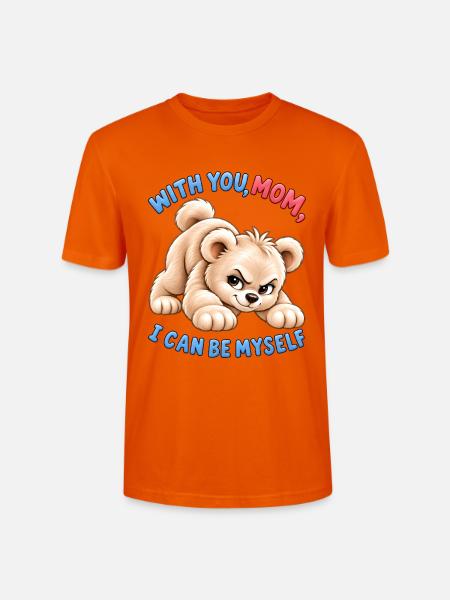 Cheeky Bear – Ich kann ich selbst sein - Stanley/Stella Unisex Bio-T-Shirt CRAFTER - Tieforange
