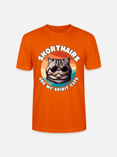 Lustige Exotische Kurzhaarkatze Sprüche - Stanley/Stella Unisex Bio-T-Shirt CRAFTER - Tieforange