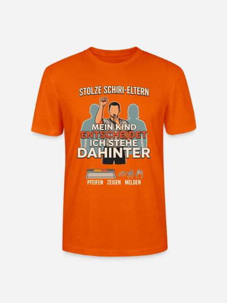 Stolze Schiri Eltern - Stanley/Stella Unisex Bio-T-Shirt CRAFTER - Tieforange