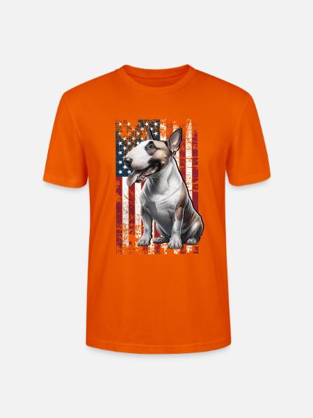 Bull Terrier US Bullterrier - Stanley/Stella Unisex Bio-T-Shirt CRAFTER - Tieforange