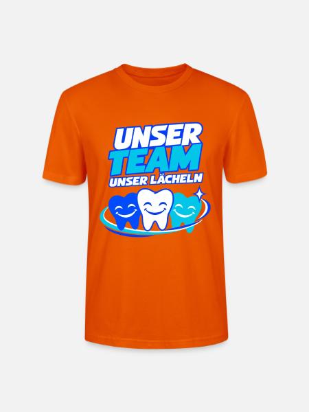 Unser Team Unser Lächeln – Zahnarztpraxis - Stanley/Stella Unisex Bio-T-Shirt CRAFTER - Tieforange