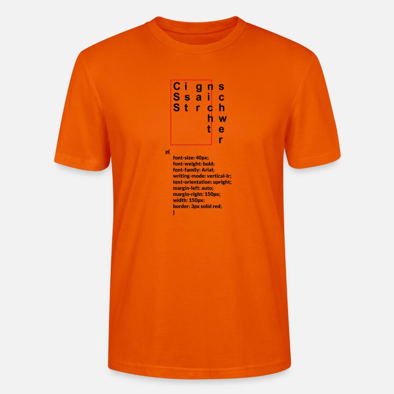 CSS ist gar nicht schwer - Stanley/Stella Unisex Bio-T-Shirt CRAFTER - Tieforange