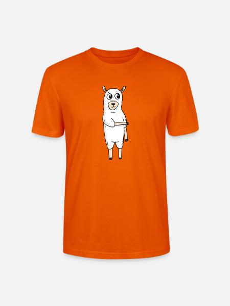 Alpaka Motiv - Stanley/Stella Unisex Bio-T-Shirt CRAFTER - Tieforange