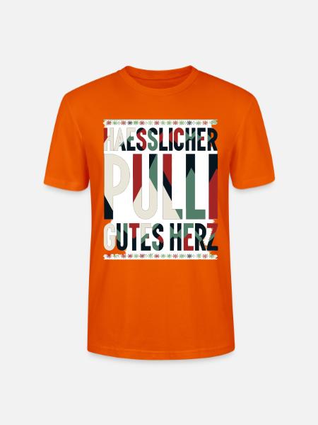 Hässlicher Pulli, gutes Herz - Stanley/Stella Unisex Bio-T-Shirt CRAFTER - Tieforange