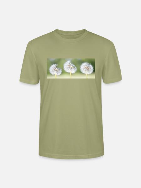 Pusteblume, Löwenzahn, Blume, Natürlich - Stanley/Stella Unisex Bio-T-Shirt CRAFTER - Nebelgrün