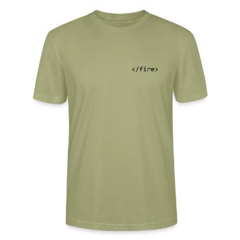 End Fire HTML-Tag - Stanley/Stella Unisex Bio-T-Shirt CRAFTER - Nebelgrün - Vorne - Alina (178cm) & Michal (187cm)