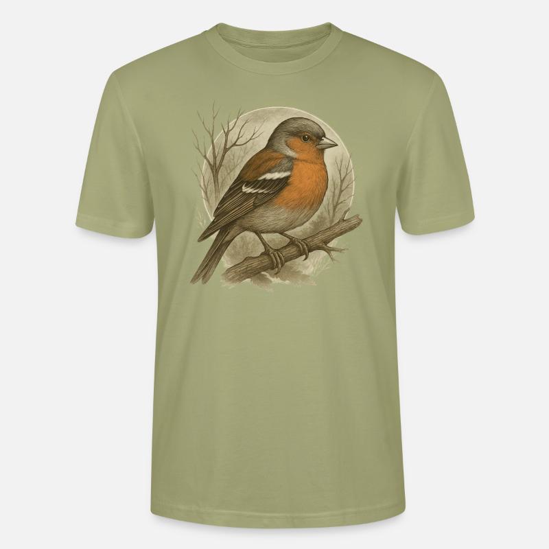 Buchfink - Gartenvögel - Stanley/Stella Unisex Bio-T-Shirt CRAFTER - Nebelgrün