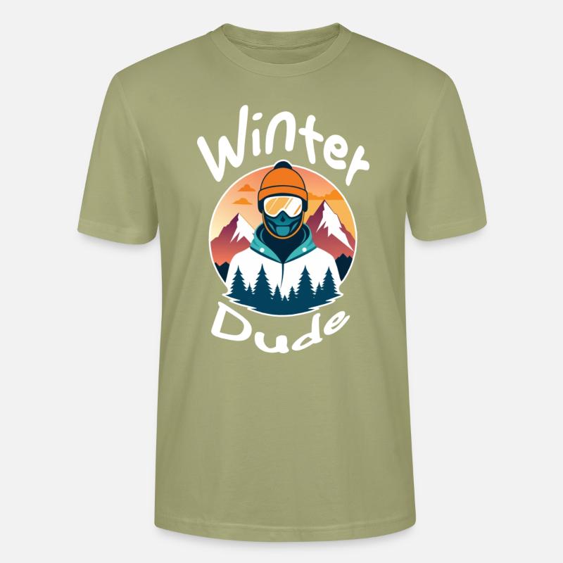 Winter Dude - Stanley/Stella Unisex Bio-T-Shirt CRAFTER - Nebelgrün