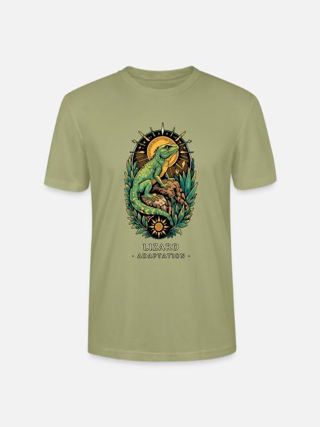 TOTEM LIZARD Adaption - Stanley/Stella Unisex Bio-T-Shirt CRAFTER - Nebelgrün
