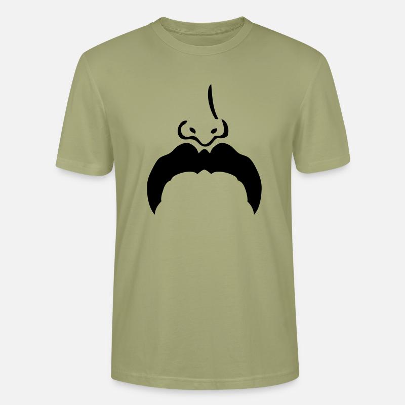 Schnurrbart Schnurrbart Nase nose7 - Stanley/Stella Unisex Bio-T-Shirt CRAFTER - Nebelgrün
