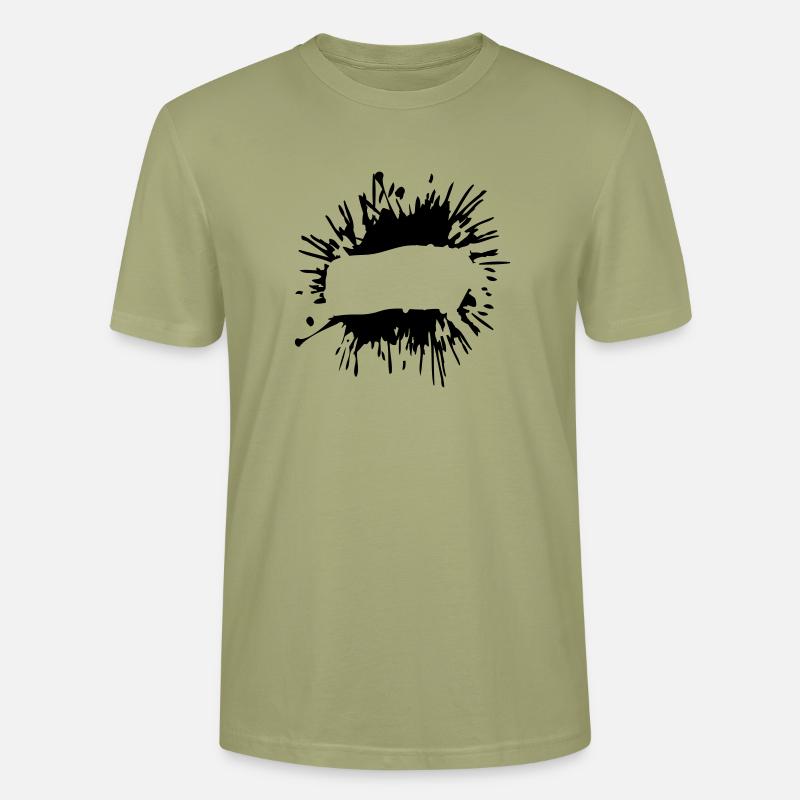 Text einfügen Klecks - Stanley/Stella Unisex Bio-T-Shirt CRAFTER - Nebelgrün