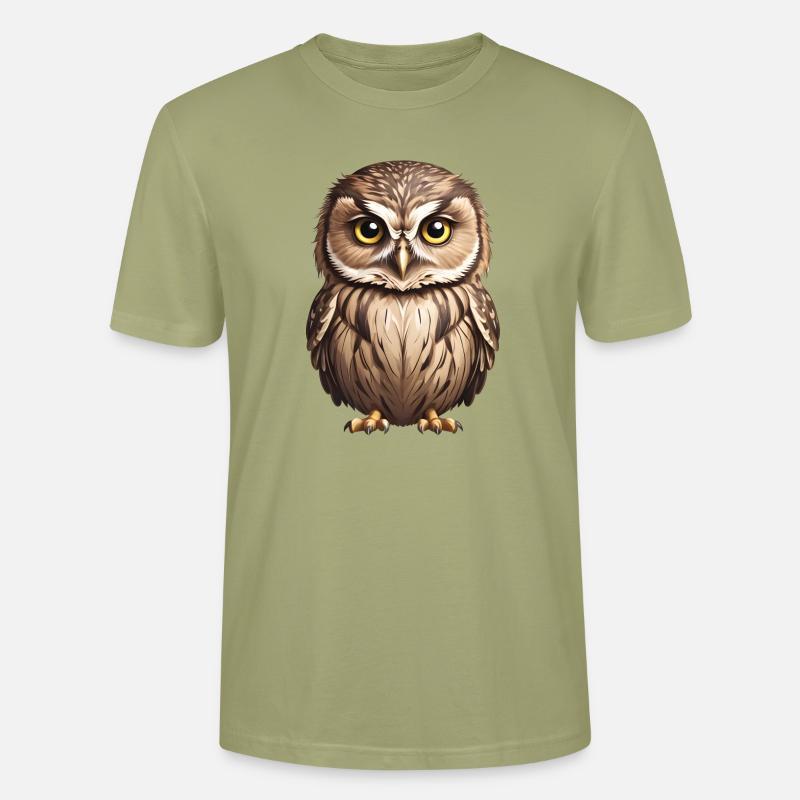 Junge braune Eule - Stanley/Stella Unisex Bio-T-Shirt CRAFTER - Nebelgrün