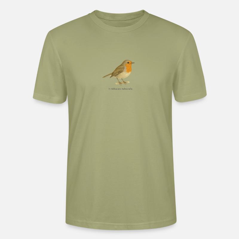 Rotkehlchen - Stanley/Stella Unisex Bio-T-Shirt CRAFTER - Nebelgrün